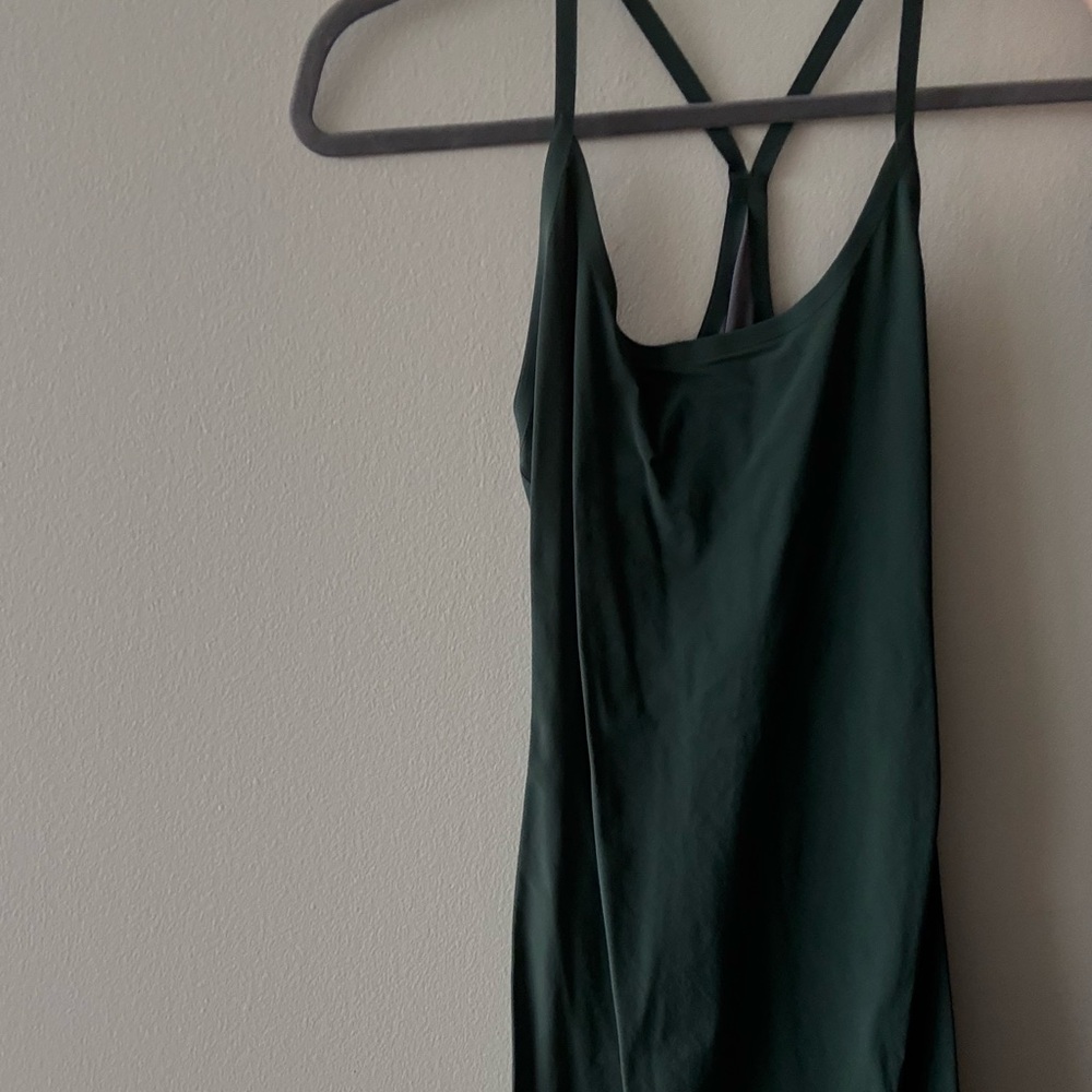 OUTDOOR VOICES// the exercise dress in color evergreen